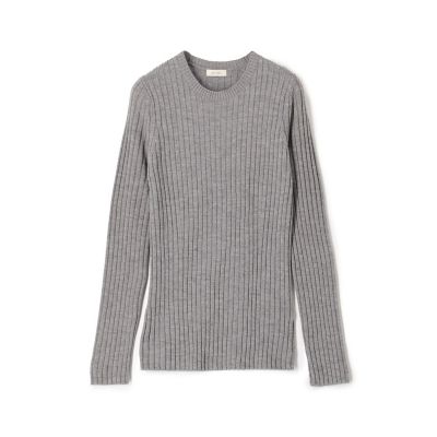 【送料無料】maison TOMORROWLAND/メゾン トゥモローランド ウールリブ クルーネックプルオーバー 13ライトグレー トップス【三越伊勢丹/公式】