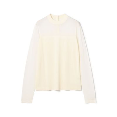 ＜maison TOMORROWLAND＞ハイツイストシルクストレッチ　ハイネックプルオーバー