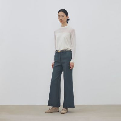 ハイツイストシルクストレッチ ハイネックプルオーバー | maison