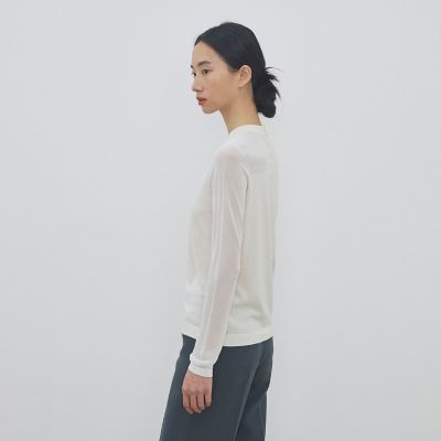 ハイツイストシルクストレッチ ハイネックプルオーバー | maison
