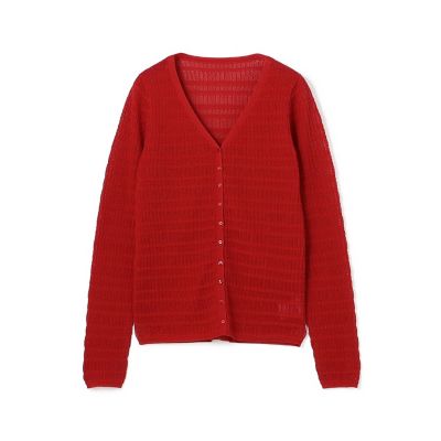 ＜maison TOMORROWLAND＞コットンポリエステルアセテートリブ　Ｖネックカーディガン