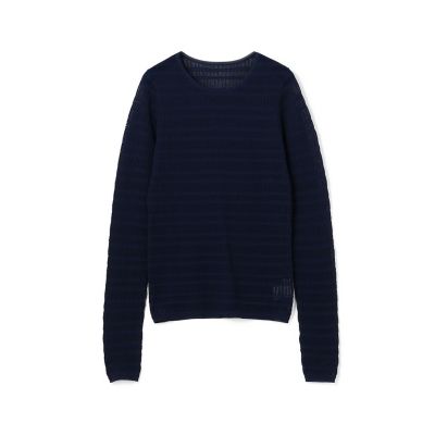 ＜maison TOMORROWLAND＞コットンポリエステルアセテートリブ　ラウンドネックプルオーバー