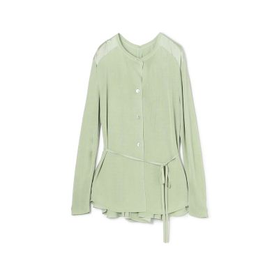 ＜maison TOMORROWLAND＞【予約商品５月中旬以降順次お届け】　マットレーヨンシルクサテンコンビ　バックドレープカーディガン