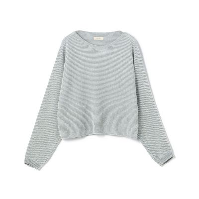 ＜maison TOMORROWLAND＞テディヤーン　ボートネックプルオーバー