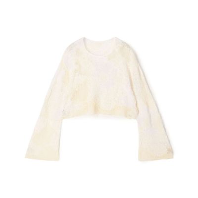 ＜maison TOMORROWLAND＞ハンドニット　ラウンドネックプルオーバー