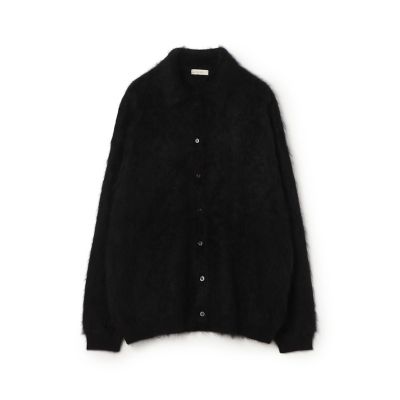COOHEM カシミヤ シャツ カーディガン ニット 上質 ふわふわ 濃紺 3 カシミヤファーニット シャツカラーカーディガン | maison