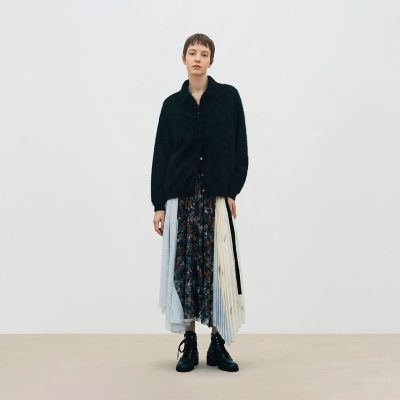 カシミヤファーニット シャツカラーカーディガン | maison