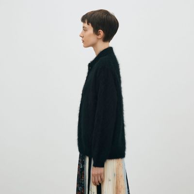 カシミヤファーニット シャツカラーカーディガン | maison