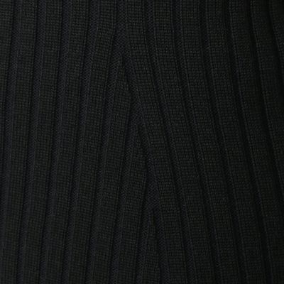 ウールポリエステルリブ　ハイネックプルオーバー