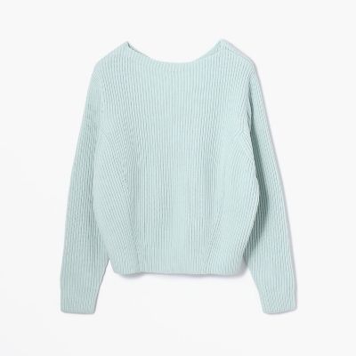 ウールポリエステル　クルーネックプルオーバー