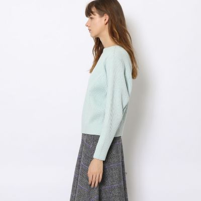 ウールポリエステル　クルーネックプルオーバー