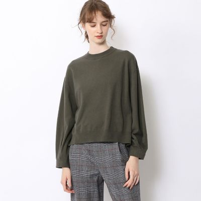 ウールポリエステル　クルーネックプルオーバー