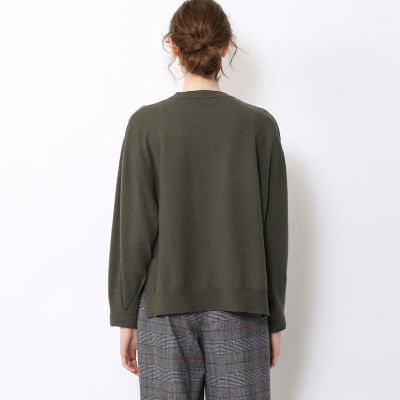 ウールポリエステル　クルーネックプルオーバー
