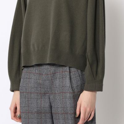 ウールポリエステル　クルーネックプルオーバー
