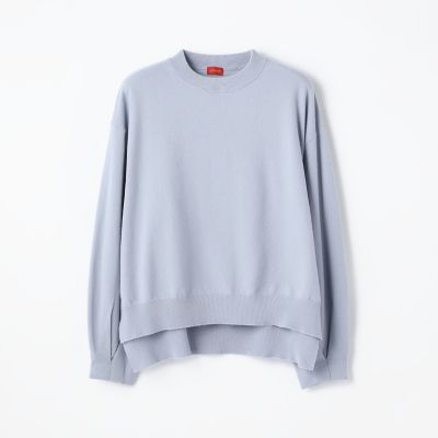 ウールポリエステル　クルーネックプルオーバー