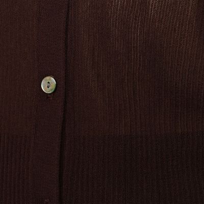 レーヨンポリエステルリブ　Ｖネックカーディガン