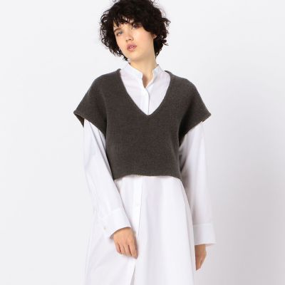 ウールナイロンポリエステル　Ｖネックベスト
