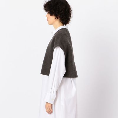 ウールナイロンポリエステル　Ｖネックベスト