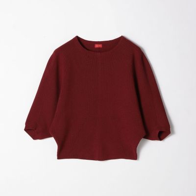 ウールポリエステル　クルーネックプルオーバー
