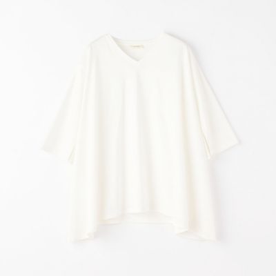 コンパクトコットンスムースジャージー　Ｖネックプルオーバー