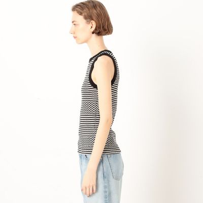 ストライプジャカード　タンクトップ