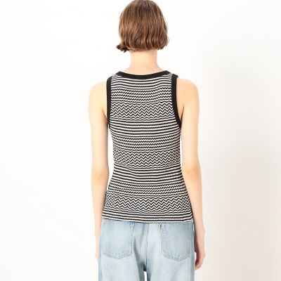 ストライプジャカード　タンクトップ