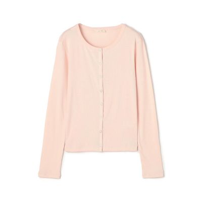 【送料無料】maison TOMORROWLAND/メゾン トゥモローランド スモールライトリブ クルーネックカーディガン 33ピンク トップス【三越伊勢丹/公式】