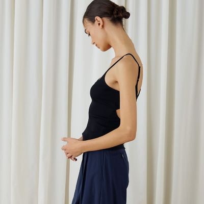 スモールライトリブ　バックオープンキャミソール