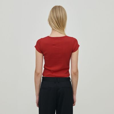 tシャツ アイレットジャージー ミニTシャツ レディース アイレットジャージー ミニTシャツ | maison TOMORROWLAND