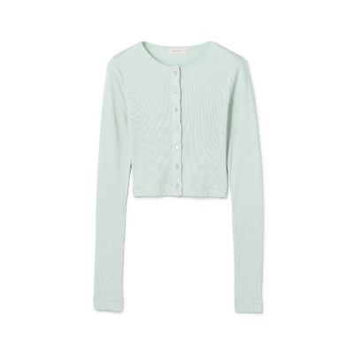 ＜maison TOMORROWLAND＞シルクコットンリブ　クロップドカーディガン