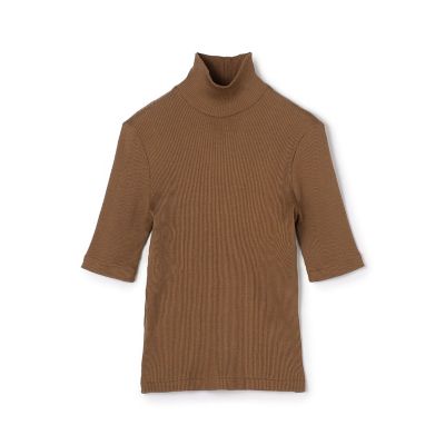 ＜maison TOMORROWLAND＞シルクコットンリブ　ハーフスリーブプルオーバー