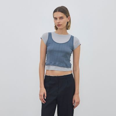 オーバーレイコットン レイヤードベビーTシャツ | maison