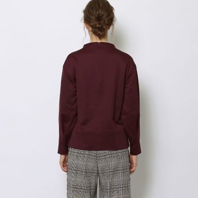 コットンナイロンフリース　ビルドネックプルオーバー