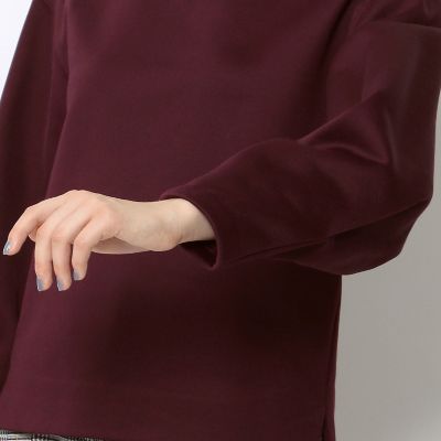 コットンナイロンフリース　ビルドネックプルオーバー