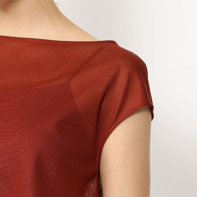 コットンメッシュ　フレンチスリーブプルオーバー