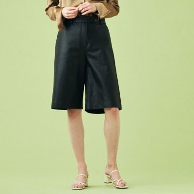 ベビーカーフレザー バミューダパンツ | maison TOMORROWLAND/メゾン