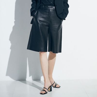 ベビーカーフレザー バミューダパンツ | maison TOMORROWLAND/メゾン