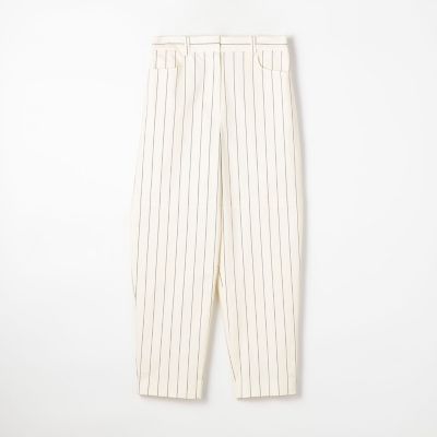 コットンストレッチ　テーパードパンツ