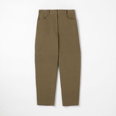 コットンストレッチ　テーパードパンツ