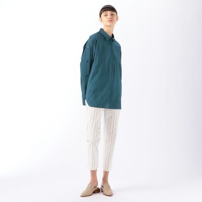 コットンストレッチ　スリムクロップドパンツ