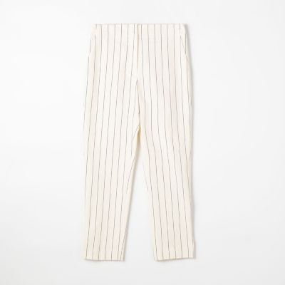 コットンストレッチ　スリムクロップドパンツ