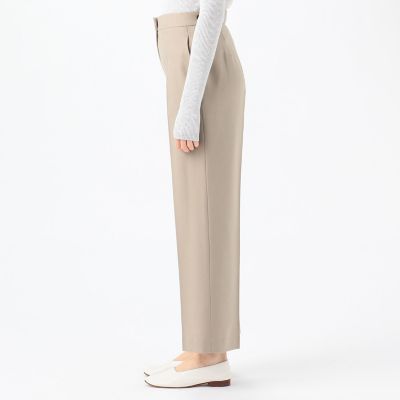 タグ付き　新品未使用　LOISIR エステルウール　サキソニー　パンツ ウールサキソニーラップパンツ《la veille by