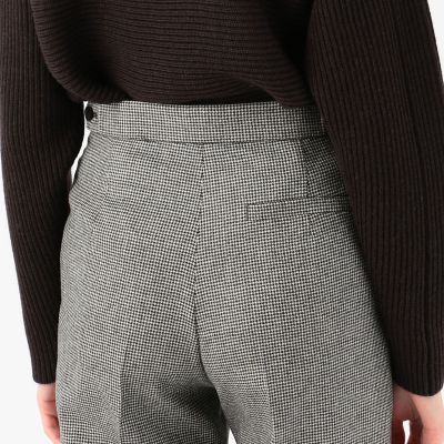 ウールハウンドトゥース　セミワイドパンツ