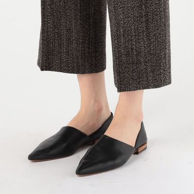 ウールスラブミックス　セミワイドクロップドパンツ