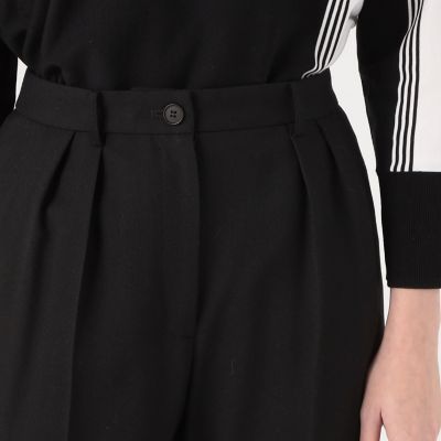 ウールオックスフォード　フロントタックテーパードパンツ