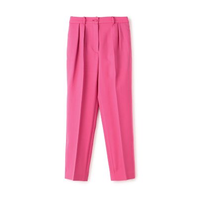 ウールオックスフォード　フロントタックテーパードパンツ