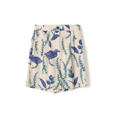 リネンキュプラプリント　ショートパンツ