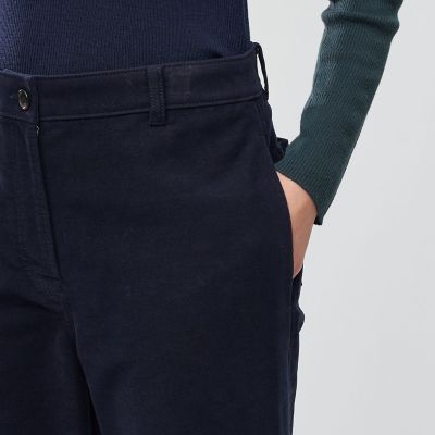 コットンモールスキン　ソフトフレアパンツ