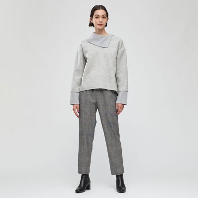 ウールフランネルストレッチ イージーテーパードパンツ | maison