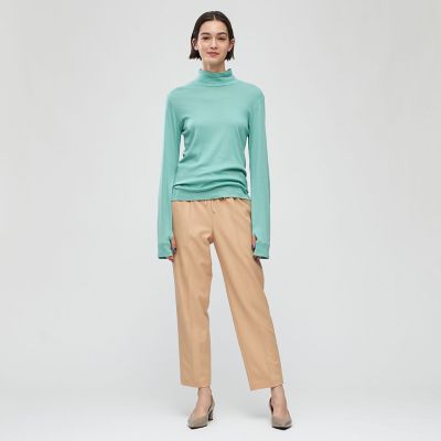 ウールフランネルストレッチ イージーテーパードパンツ | maison